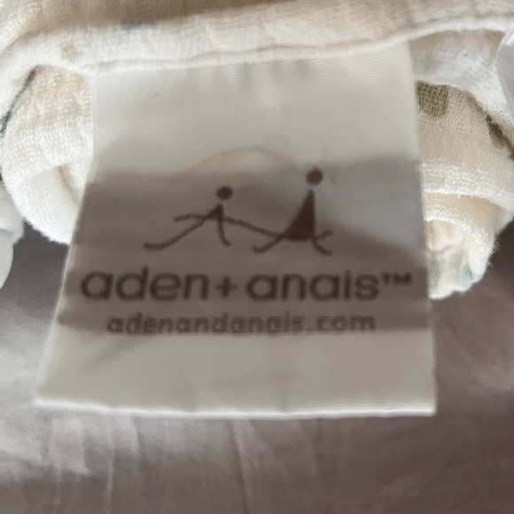 Lot of 4 Aden + Anais  Cotton Swaddling Blankets Baby Swaddle Monkey Hippo Logo - Picture 2 of 7